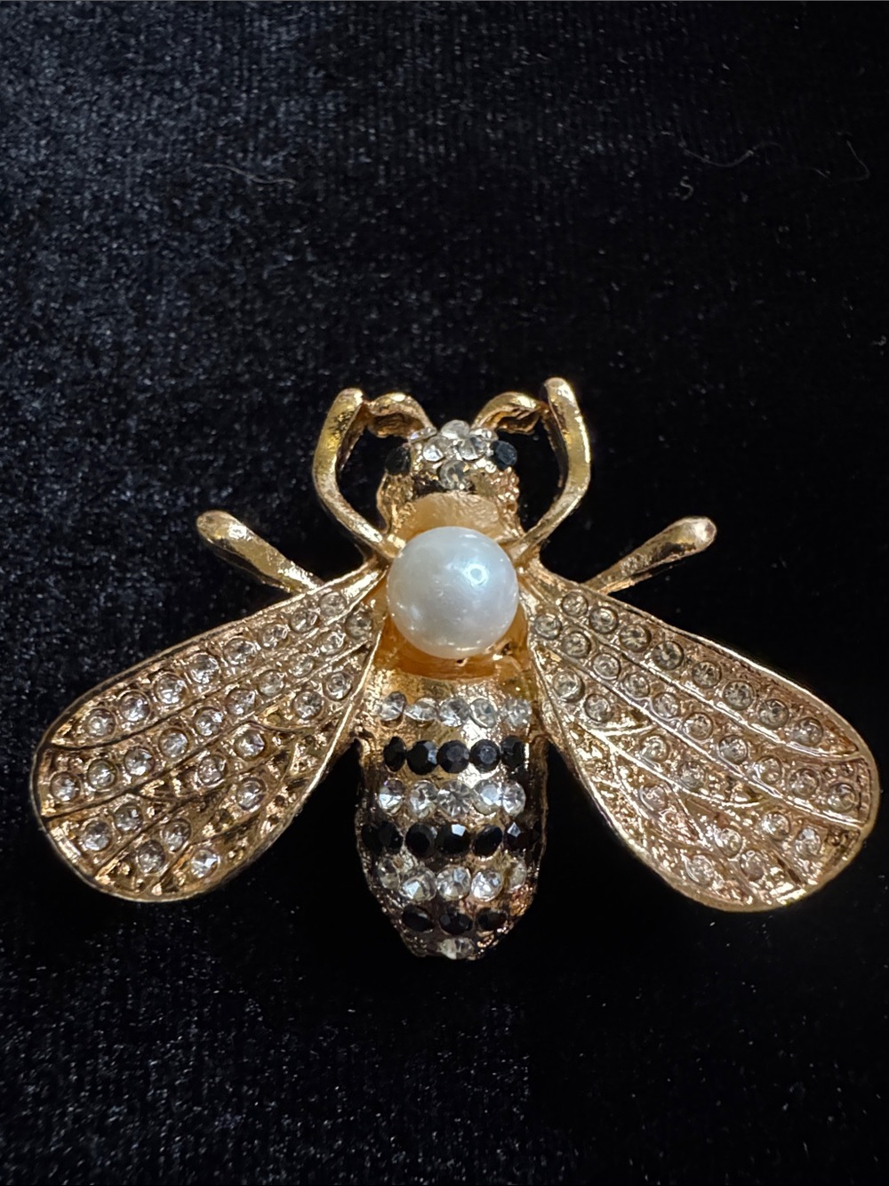 Rose Gold Bee Real Pearl Brooch/Pendant